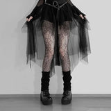 Gothic Black Mesh Skirt